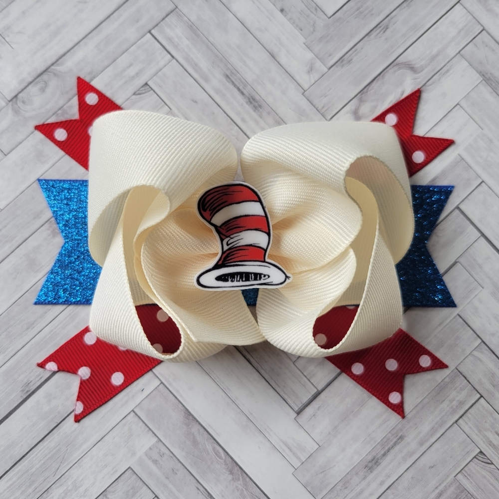 Dr Suess bow cat in the hat